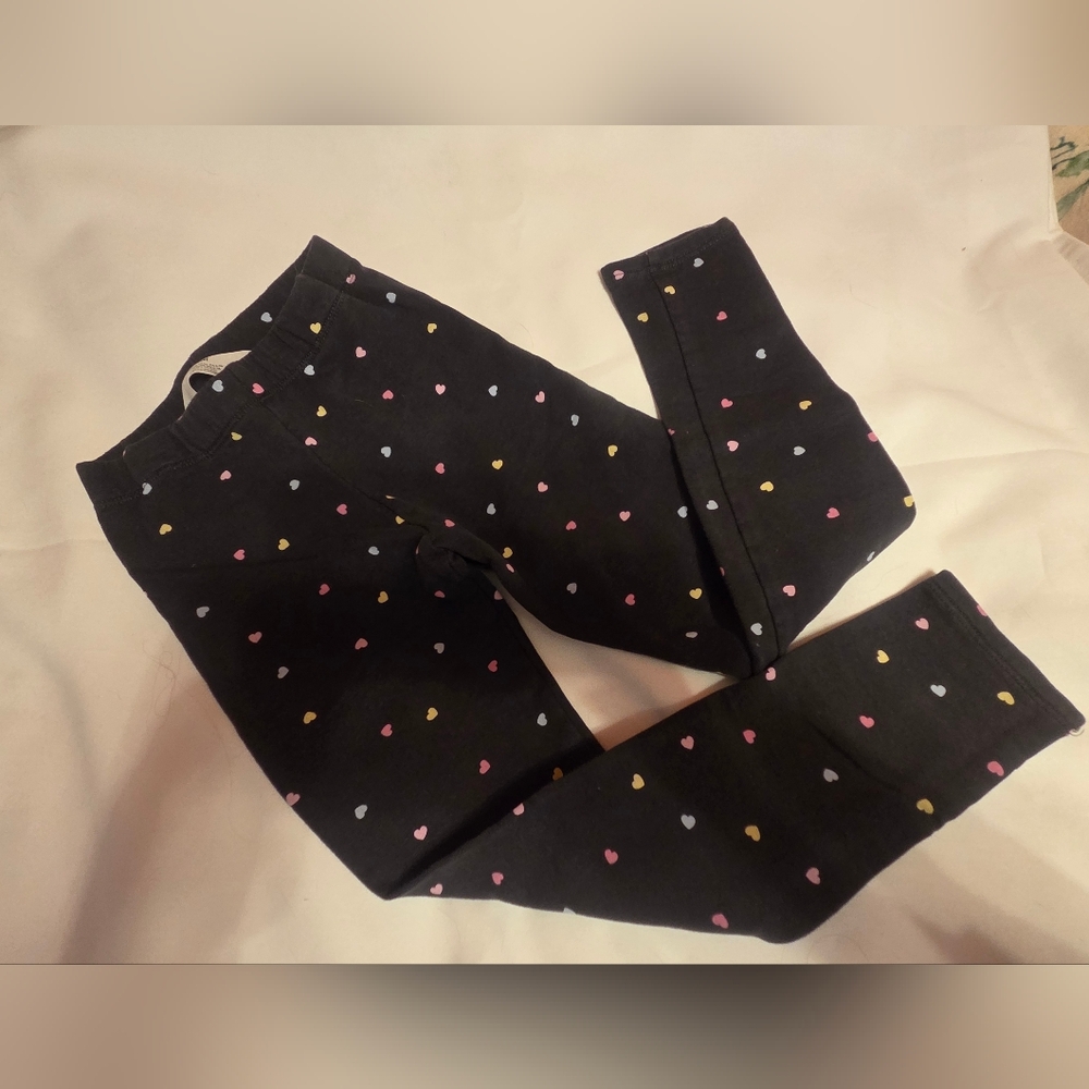 Girls 6-7 H&M Fleece Lined Heart Leggings